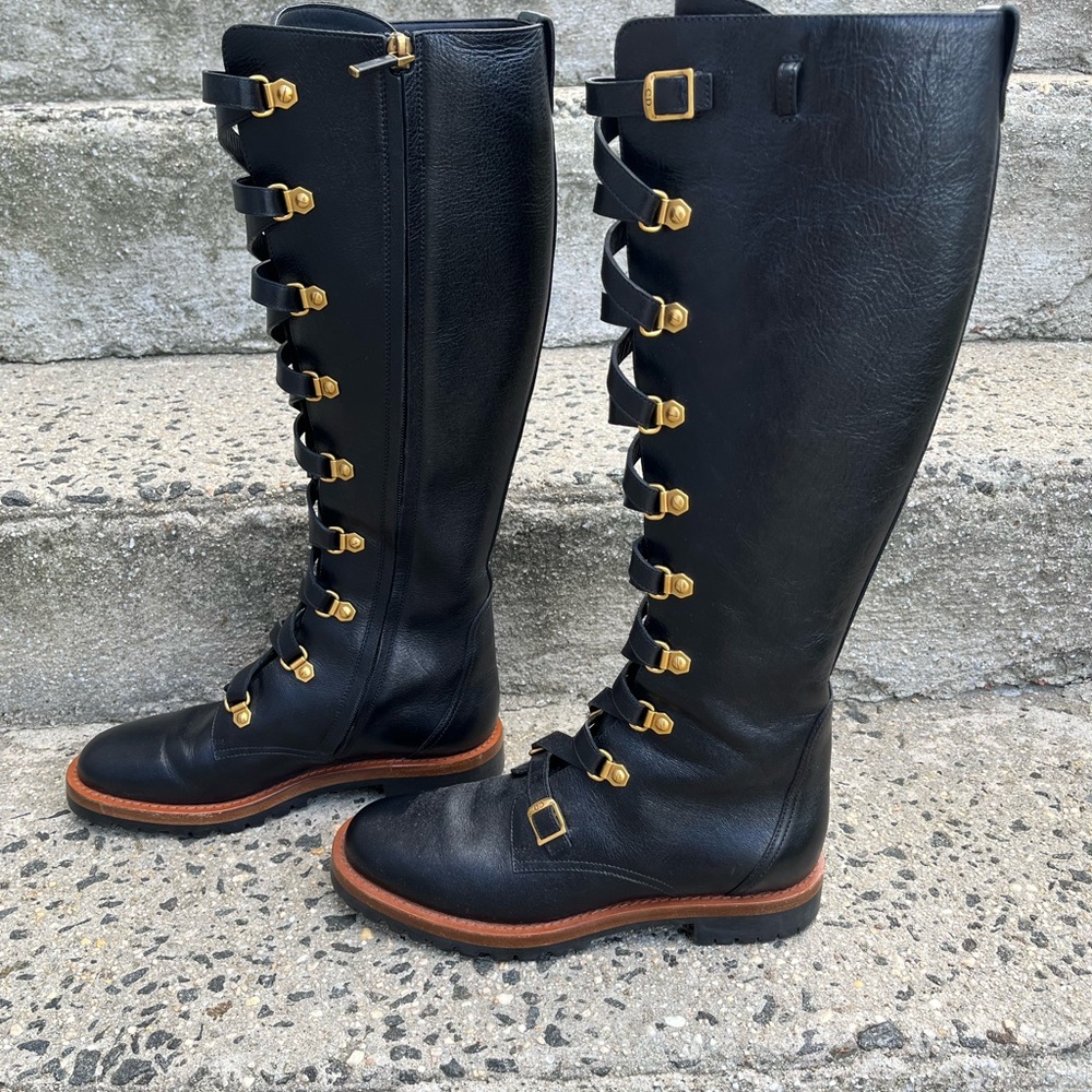 Pre Owned Dior Lace Up Combat Boot WILDIOR Size 38